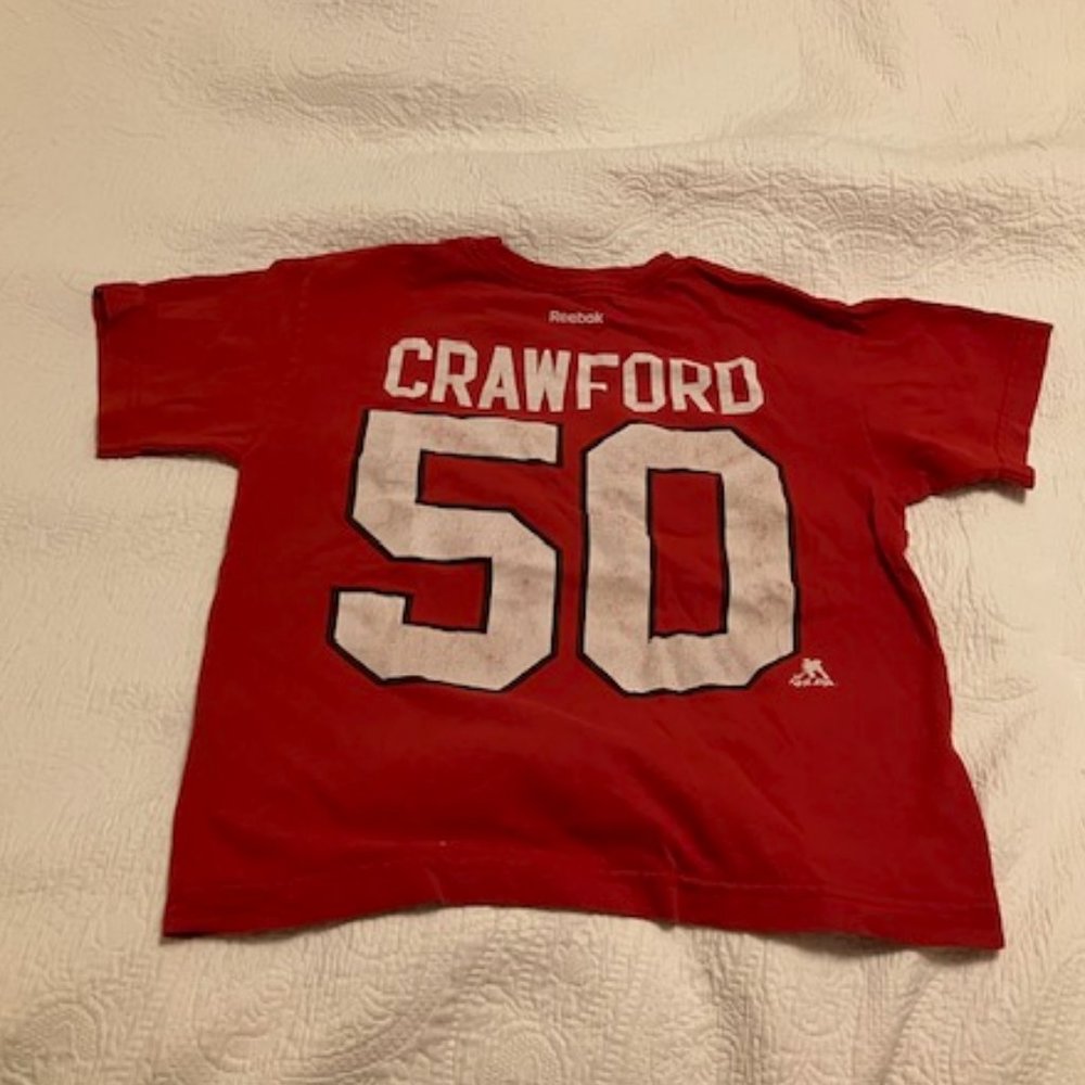 Chicago Blackhawks Newly Minted HOF Corey Crawford Boys Tee Shirt